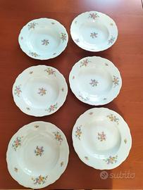 Piatti fondi n. 6 porcellana MZ CZECHOSLOVAKIA
