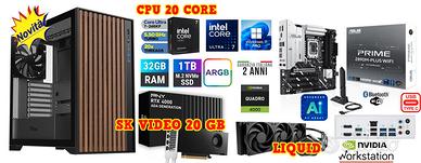 Ai PC 265KF 32GB RAM DDR5 NVIDIA QUADRO 20GB W11P