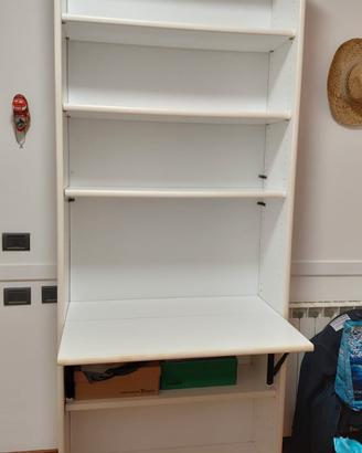 Libreria con scrivania apribile/richiudibile