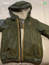 K-way imbottito verde militare 6 anni