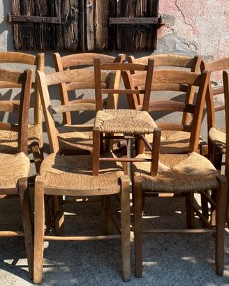 Sedie rustiche vintage
