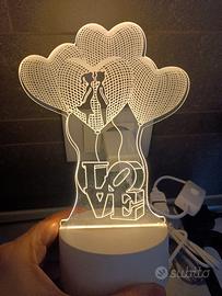 lampada ricaricabile San Valentino 2 modelli