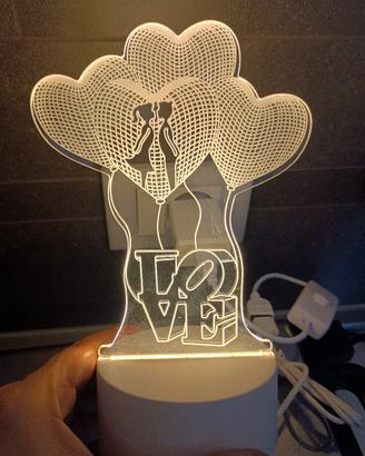 lampada ricaricabile San Valentino 2 modelli