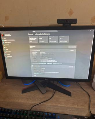 Computer da gaming con monitoe 144hz lg ecc…