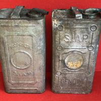 Coppia lattine in S.I.A.P. Petroli 1929/33 collez.