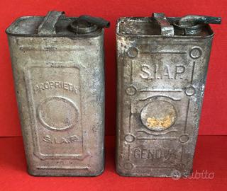 Coppia lattine in S.I.A.P. Petroli 1929/33 collez.