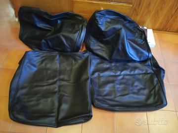fodera di pelle nera Busnelli per divani, nuova