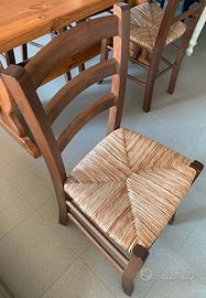 SEDIE LEGNO FONDO PAGLIA