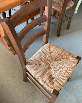 SEDIE LEGNO FONDO PAGLIA