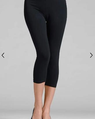 n° 2 Leggins neri pinocchietto donna, taglia 54/56