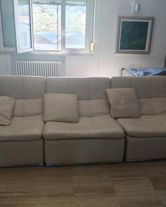 Divano modulare in vera pelle Sforza Living