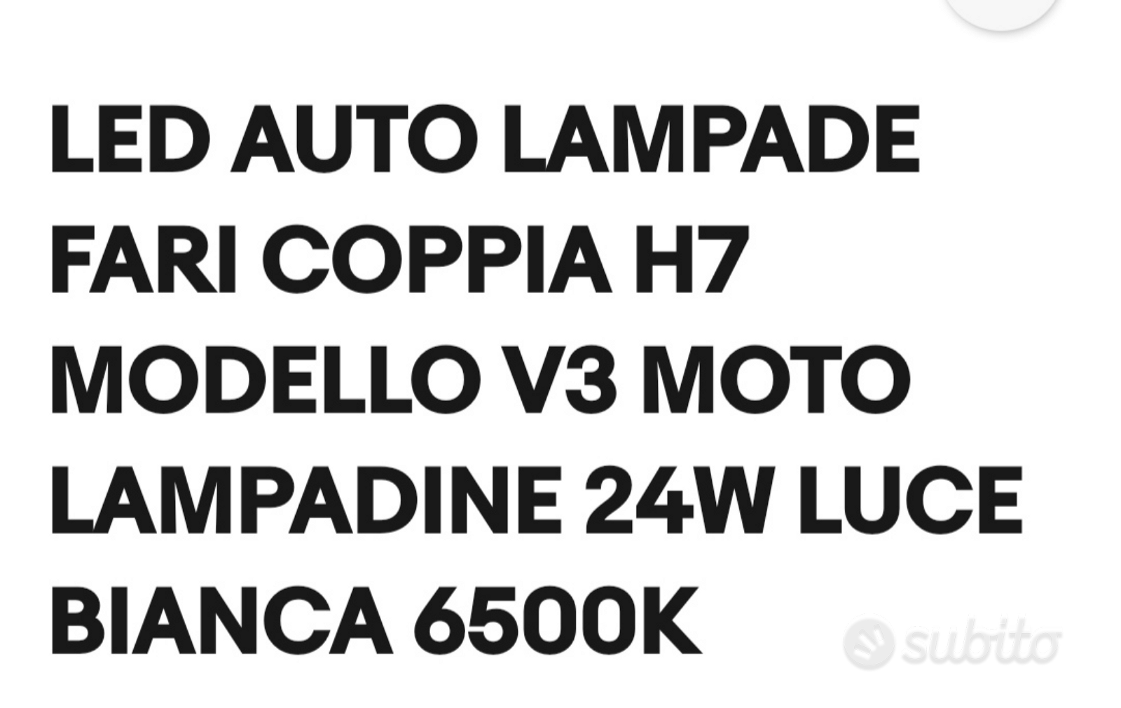 Lampadine led H7 auto moto prezzo a coppia - Accessori Moto In