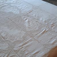 Coperta di Lino con Cantù e Ricamo a mano(art.2)