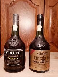 Lotto 2 Bottiglie Vintage Porto CROFT Anni '70