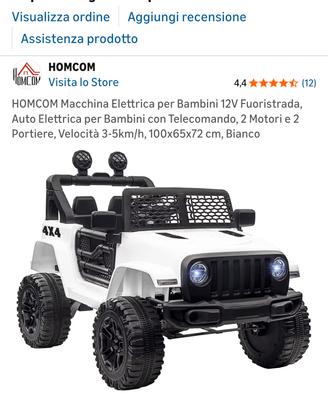 Macchina telecomandata per bambini 