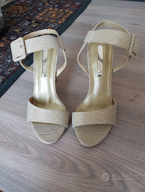 Sandali Francesco Milano, tessuto glitterato n.36