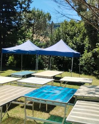 Tavoli alluminio gazebo attrezzatura mercati