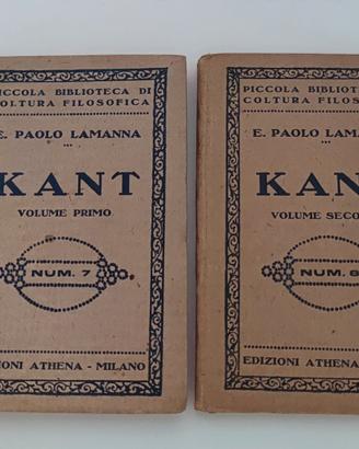 Kant Paolo Lamanna 2 Volumi Edizioni Athena 1926