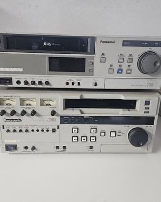 Panasonic S-VHS 7650 + 7130 Montaggio Video