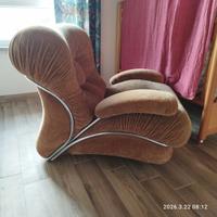 Poltrona velluto anni '80