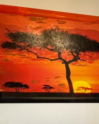 Quadro tramonto e natura