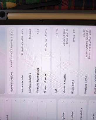 Huawei matepad 11.5 S con tastiera e penna 