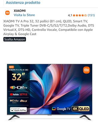 televisione smart TV Xiaomi 