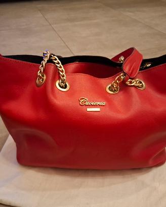 borsa da donna pelle rossa Cuoieria Fiorentina
