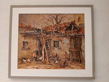 Olio su tela A. Mulatti