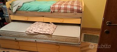 Letto doppio  con doppia scrivania+ consolle