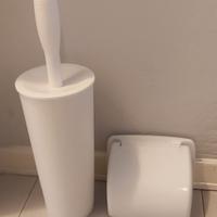 set bagno: porta carta igienica con scopino