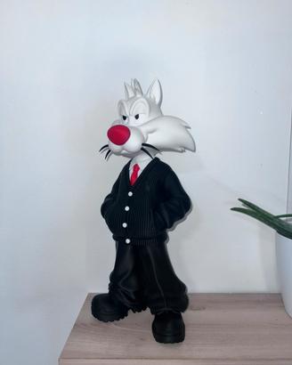 Gatto Silvestro statua da 28cm