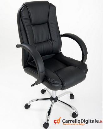 Poltrona da ufficio Direzionale nera modello Smoke