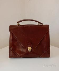 Cartella vintage in vero cuoio fiorentino