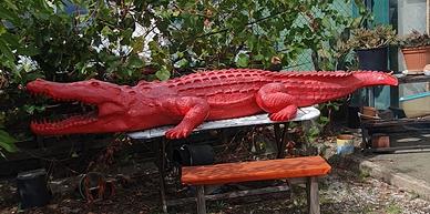 COCCODRILLO RESINA  COCCODRILLO PISCINA GIARDINO 