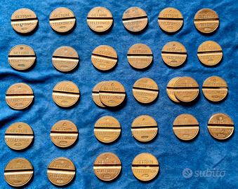 Lotto gettoni telefonici 30 pezzi per collezionis