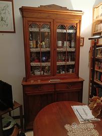 Credenza antica con vetrina fine ‘800