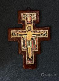 Crocifisso San Damiano in legno