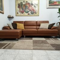 Divano angolare in pelle