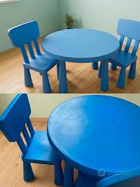 Set Tavolo Rotondo e 2 Sedioline per bambini