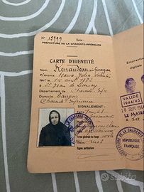 Carta Identità Francese WW2 1941 La Rochelle