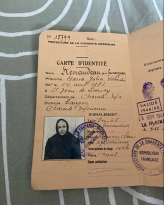 Carta Identità Francese WW2 1941 La Rochelle