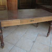 VECCHIO TAVOLO SCRITTOIO IN ABETE 160x76 CM