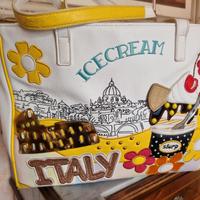 borsa braccialini da donna bianca a spalla