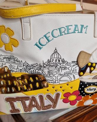 borsa braccialini da donna bianca a spalla