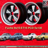 2 pz cerchi Porsche Fuchs 9x15 ET15 5x130