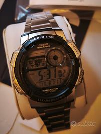 orologio Casio Acciaio silver Chrono Ae-1000wd