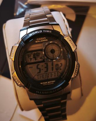 orologio Casio Acciaio silver Chrono Ae-1000wd