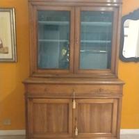 Mobile Vetrina in noce chiaro metà Ottocento