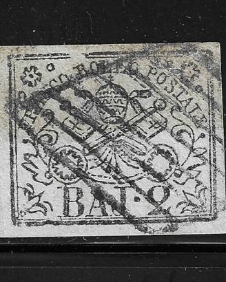 Antichi Stati PONTIFICIO 1852 2 bai grigio usato